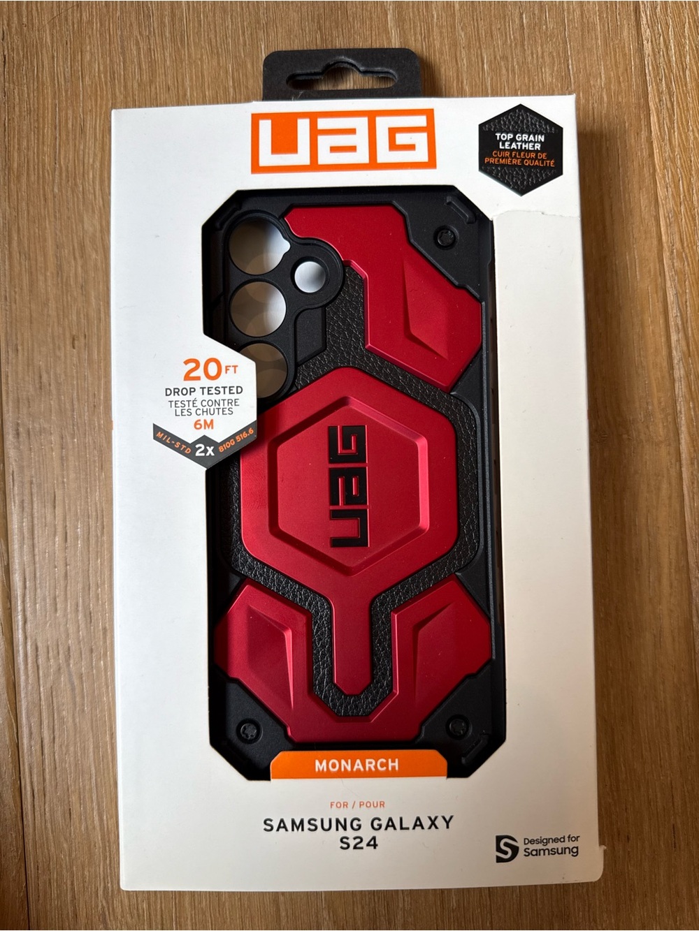 New UAG Urban Armor Gear Monarch Series Red Samsung Galaxy S24 Case
